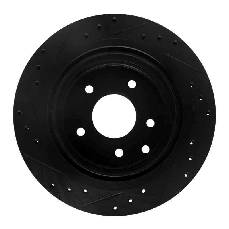 Infiniti J30 Brake Rotor (1) - Rear Right - DFC - Drilled & Slotted - Black - `93-`01