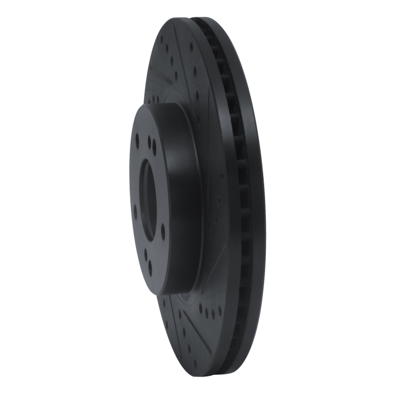 Infiniti Q45 Brake Rotor (1) - Front Right - DFC - Drilled & Slotted - Black - `97-`01