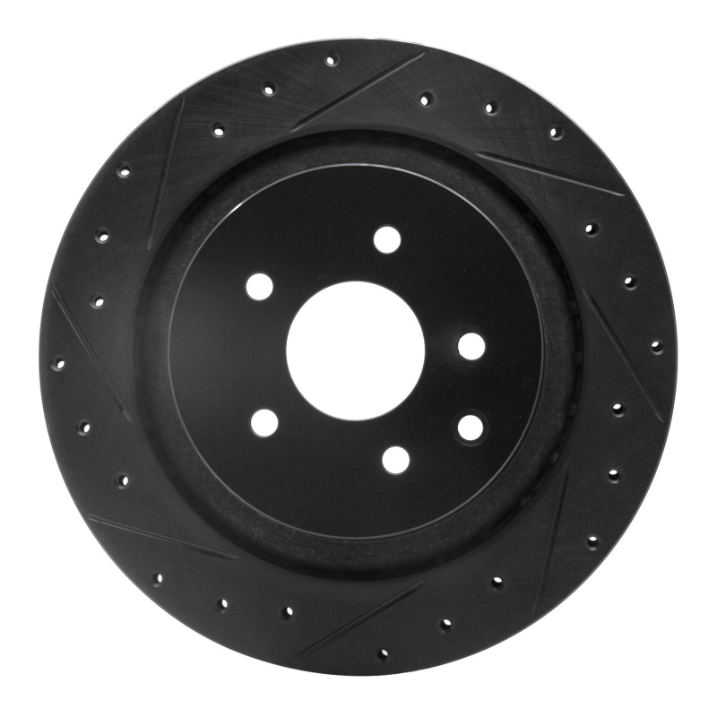 Infiniti G37 Brake Rotor (1) - Rear Left - DFC - Drilled & Slotted - Black - `07-`15