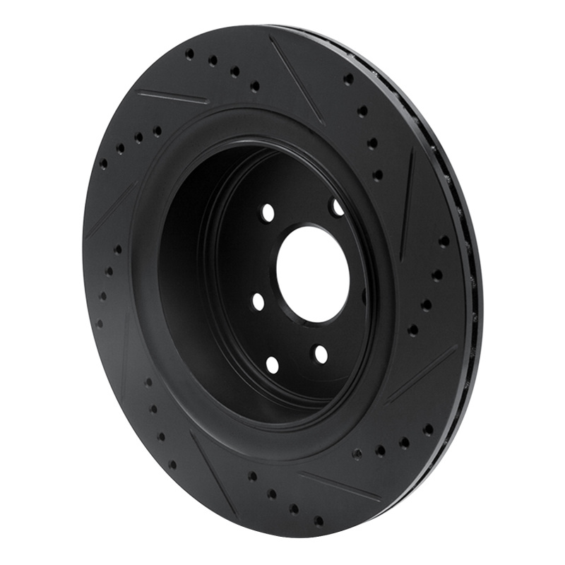 Infiniti M35H Brake Rotor (1) - Rear Left - DFC - Drilled & Slotted - Black - `09-`24