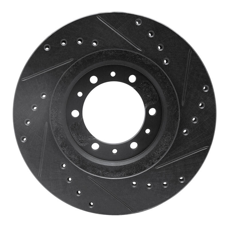 Mitsubishi Montero Sport Brake Rotor (1) - Front Left - DFC - Drilled & Slotted - Black - `90-`04