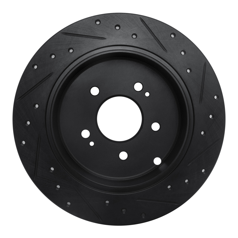 Mitsubishi Grandis Brake Rotor (1) - Rear Left - DFC - Drilled & Slotted - Black - `04-`11