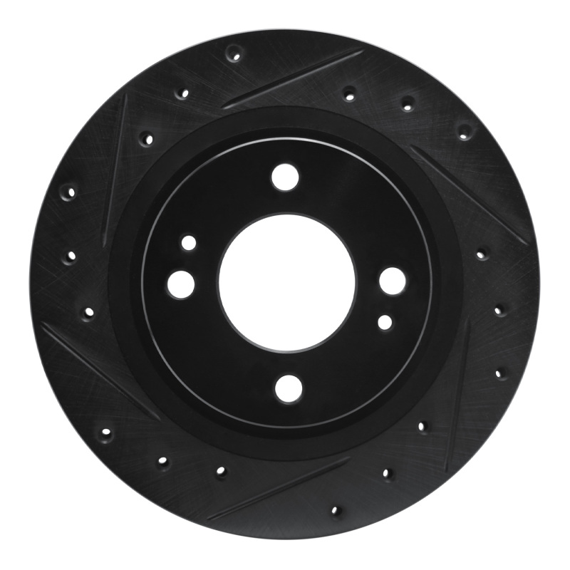 Dodge Attitude Brake Rotor (1) - Front Left - DFC - Drilled & Slotted - Black - `16-`25