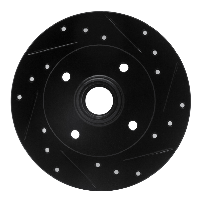 Volkswagen Cabrio Brake Rotor (1) - Rear Right - DFC - Drilled & Slotted - Black - `85-`02