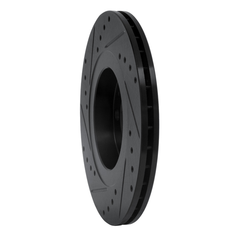 Volkswagen Golf Brake Rotor (1) - Front Right - DFC - Drilled & Slotted - Black - `98-`15