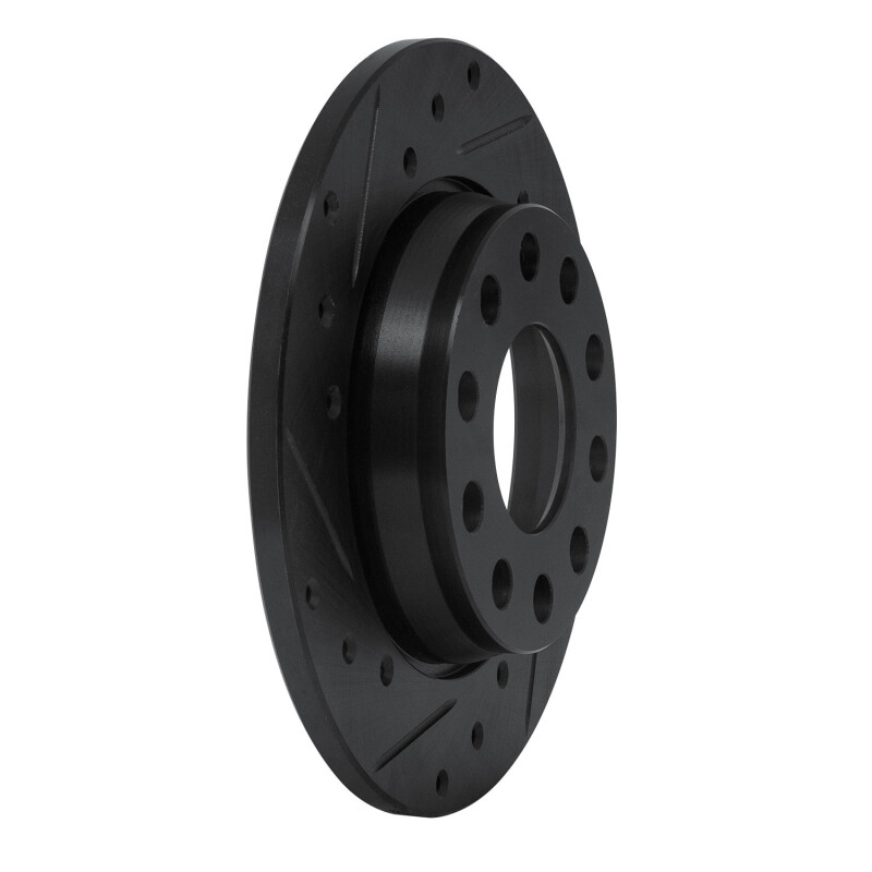 Volkswagen EuroVan Brake Rotor (1) - Front Left - DFC - Drilled & Slotted - Black - `01-`03