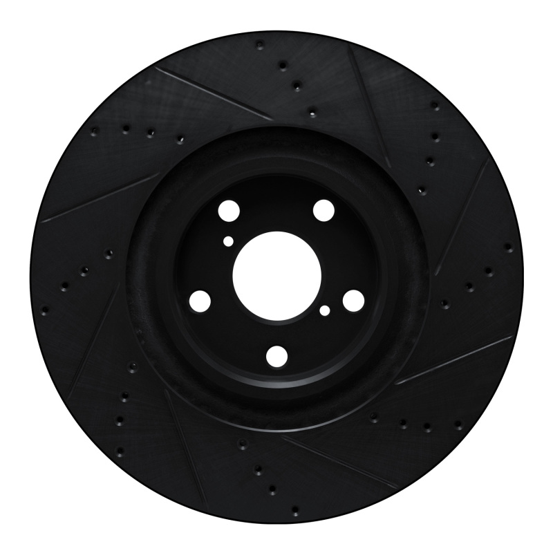 Lexus IS350 Brake Rotor (1) - Left Front - DFC - Drilled & Slotted - Black - `09-`11