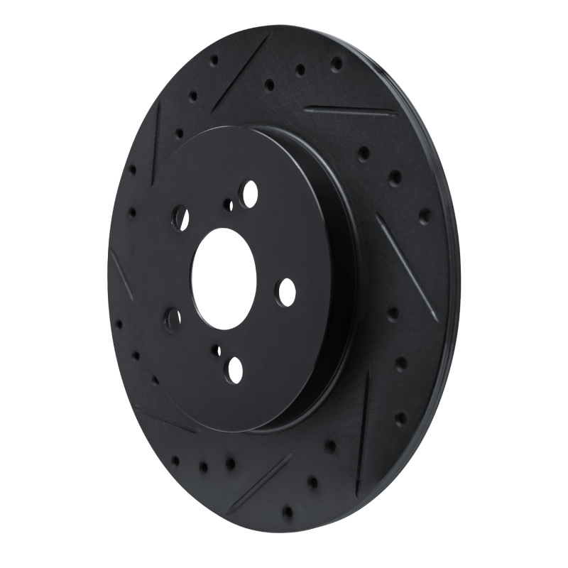 Lexus CT200H Brake Rotor (1) - Rear Left - DFC - Drilled & Slotted - Black - `11-`17