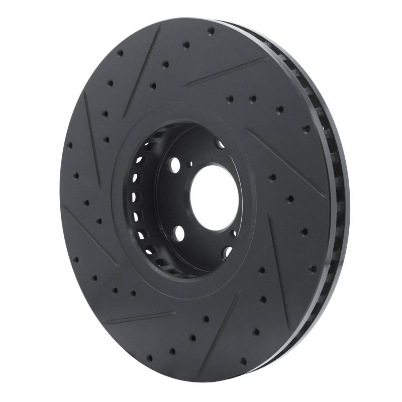 Lexus GS350 Brake Rotor (1) - Right Front - DFC - Drilled & Slotted - Black - `06-`20