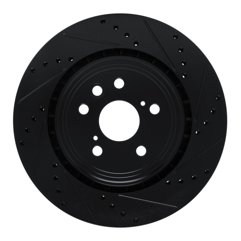 Lexus RX350 Brake Rotor (1) - Front Right - DFC - Drilled & Slotted - Black - `20-`25