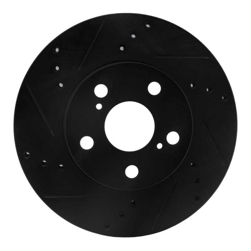 Lexus CT200H Brake Rotor (1) - Front Left - DFC - Drilled & Slotted - Black - `10-`17