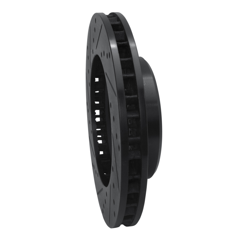 Lexus LX470 Brake Rotor (1) - Front Right - DFC - Drilled & Slotted - Black - `98-`07