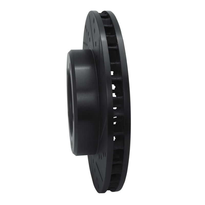 Lexus LX470 Brake Rotor (1) - Front Right - DFC - Drilled & Slotted - Black - `98-`07