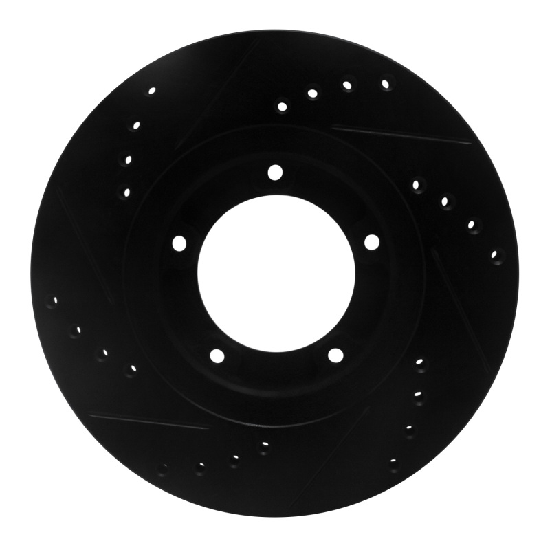 Toyota Tacoma Brake Rotor (1) - Front Right - DFC - Drilled & Slotted - Black - `95-`04
