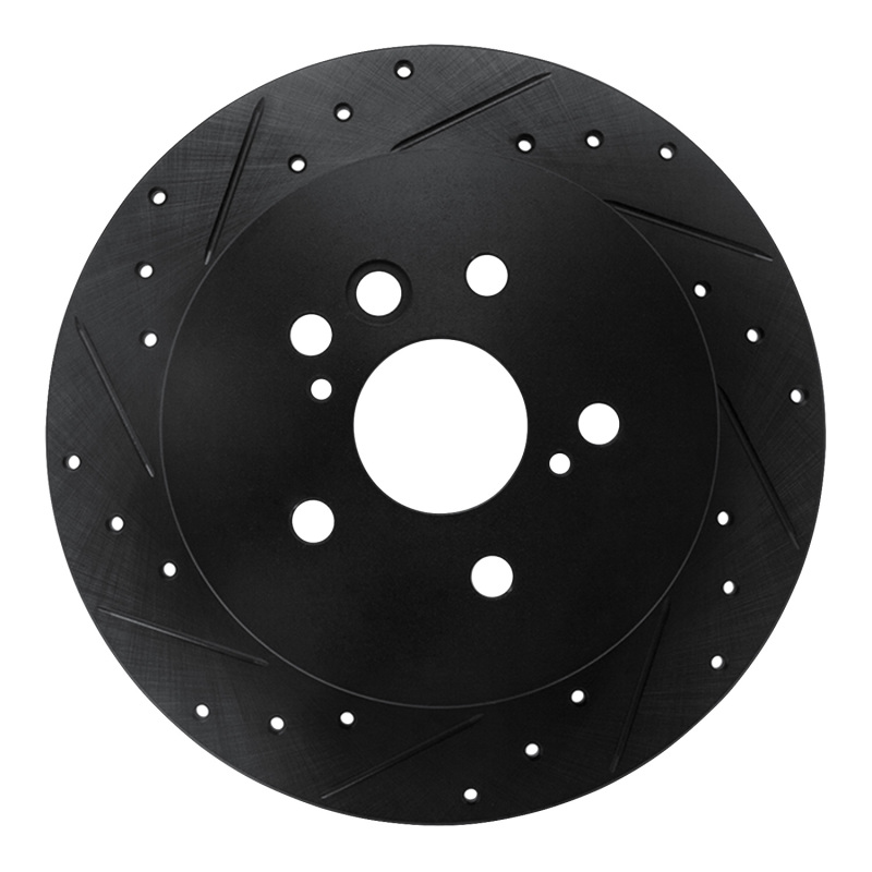 Toyota RAV4 Brake Rotor (1) - Rear Left - DFC - Drilled & Slotted - Black - `04-`05