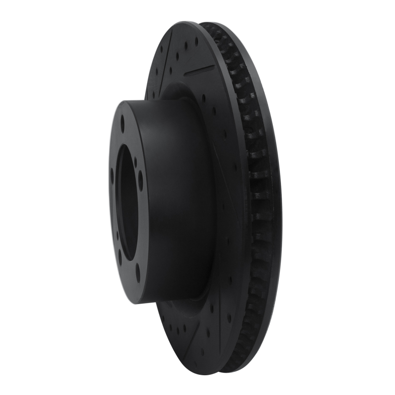 Lexus LX570 Brake Rotor (1) - Front Left - DFC - Drilled & Slotted - Black - `08-`21