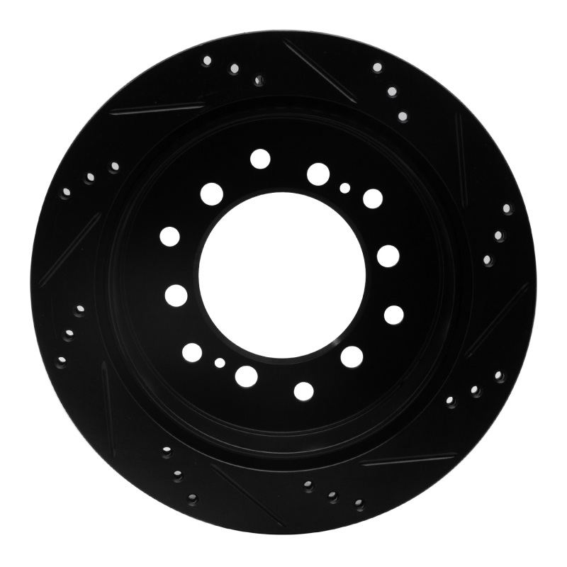 Lexus GX460 Brake Rotor (1) - Rear Left - DFC - Drilled & Slotted - Black - `10-`24