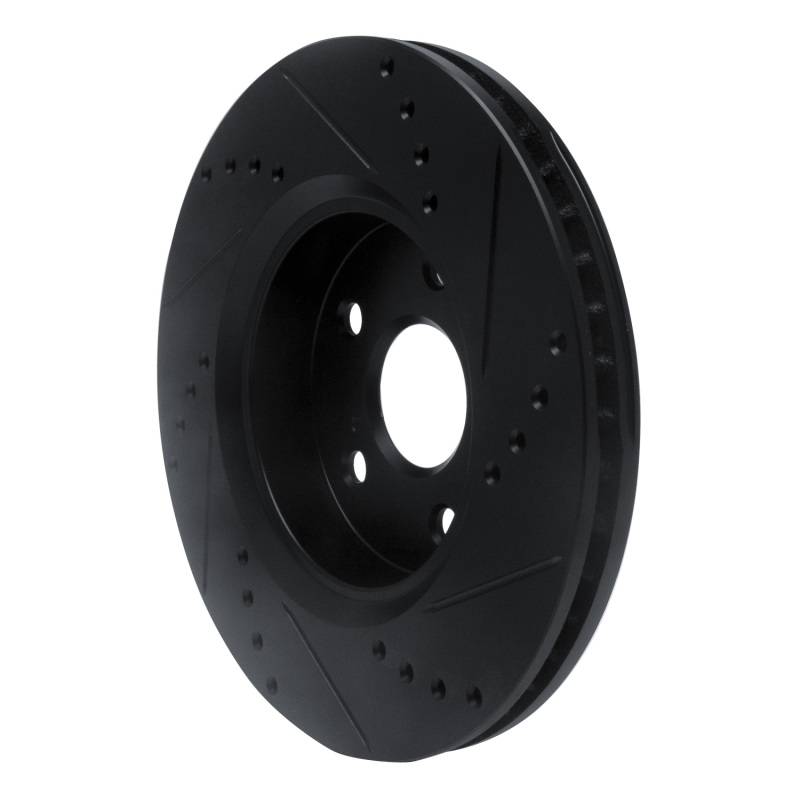 Toyota C-HR Brake Rotor (1) - Front Left - DFC - Drilled & Slotted - Black - `18-`22