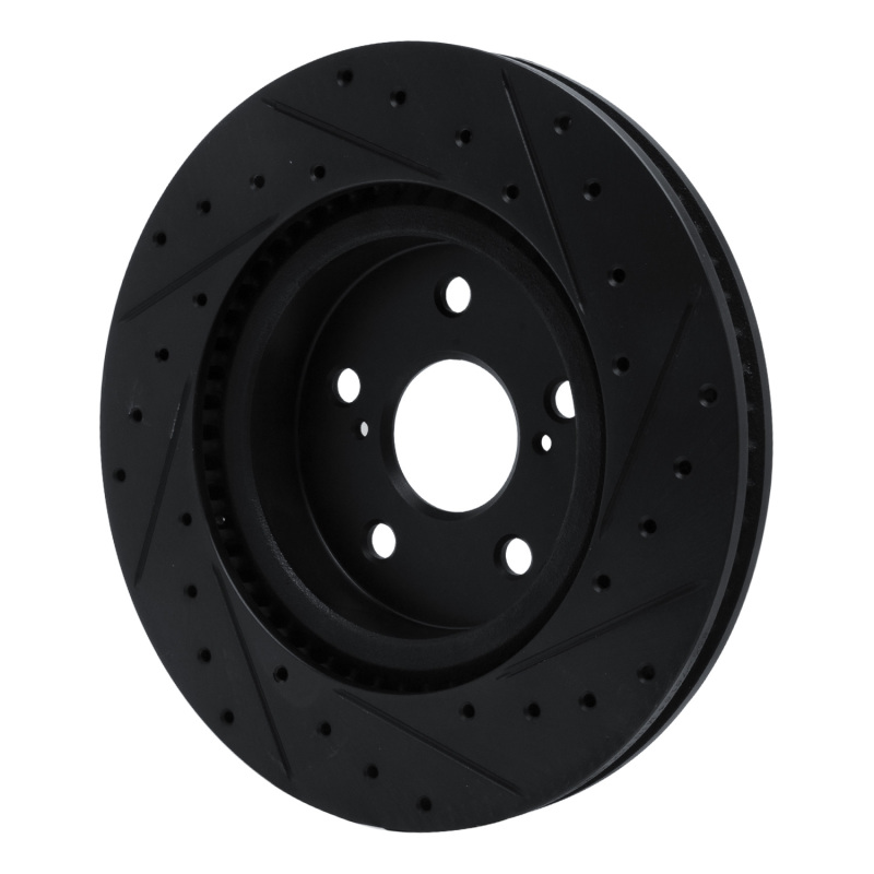 Lexus UX300h Brake Rotor (1) - Front Left - DFC - Drilled & Slotted - Black - `18-`25