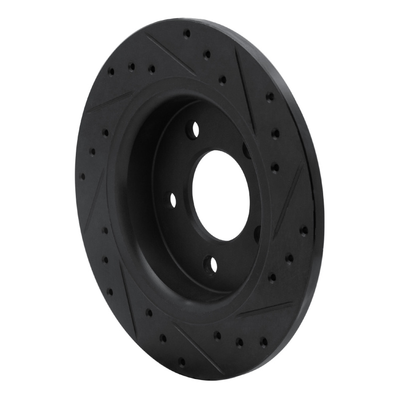 Mazda 3 Brake Rotor (1) - Rear Left - DFC - Drilled & Slotted - Black - `04-`13