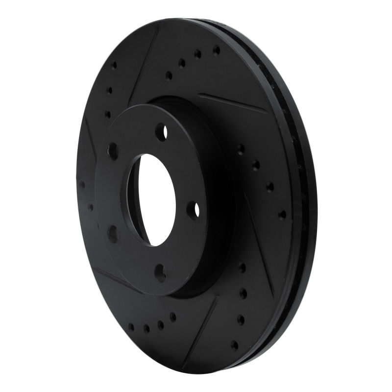 Mazda 3 Brake Rotor (1) - Front Left - DFC - Drilled & Slotted - Black - `04-`13