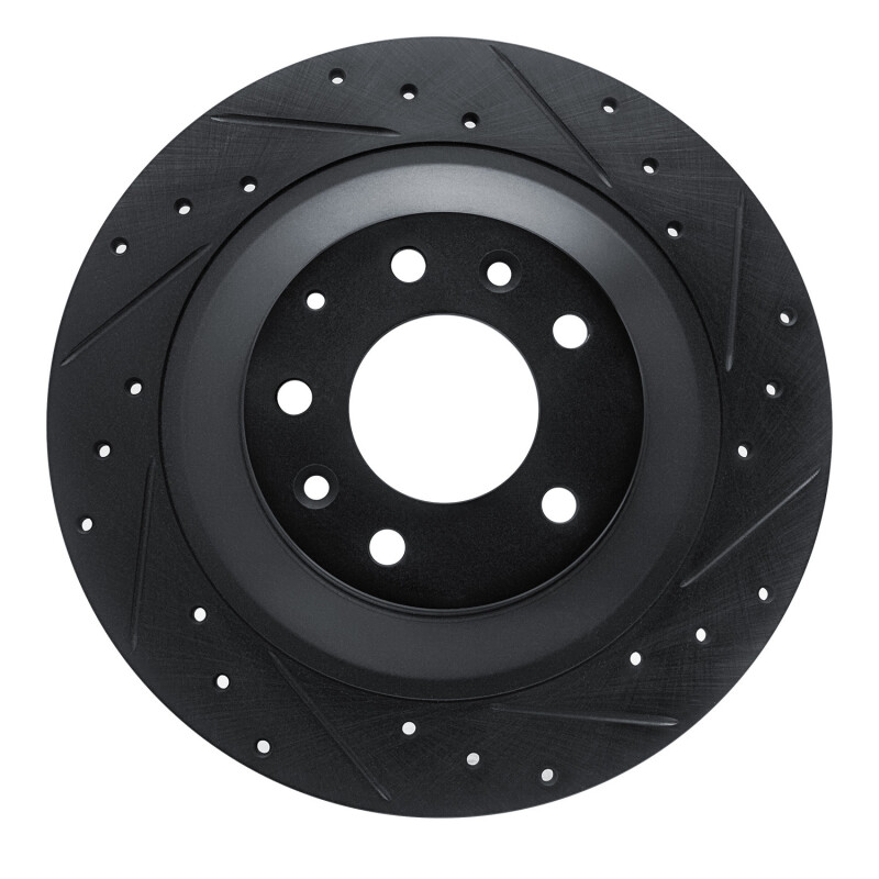 Mazda 6 Brake Rotor (1) - Rear Right - DFC - Drilled & Slotted - Black - `06-`07