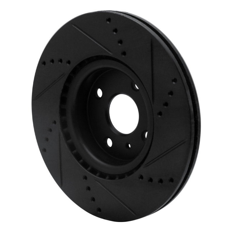 Mazda MX-5 Miata Brake Rotor (1) - Front Left - DFC - Drilled & Slotted - Black - `16-`25