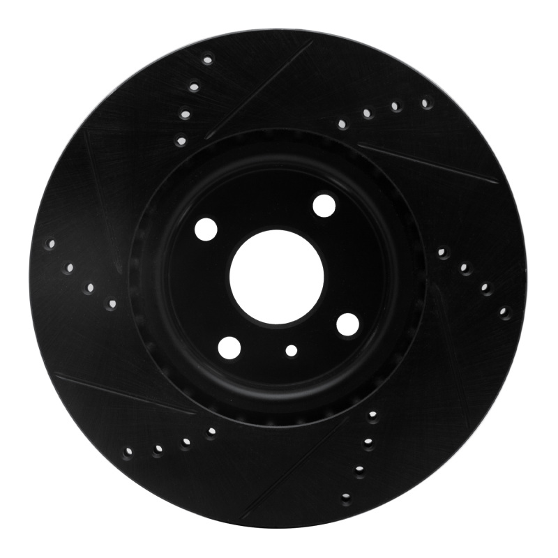 Mazda MX-5 Miata Brake Rotor (1) - Front Right - DFC - Drilled & Slotted - Black - `16-`25