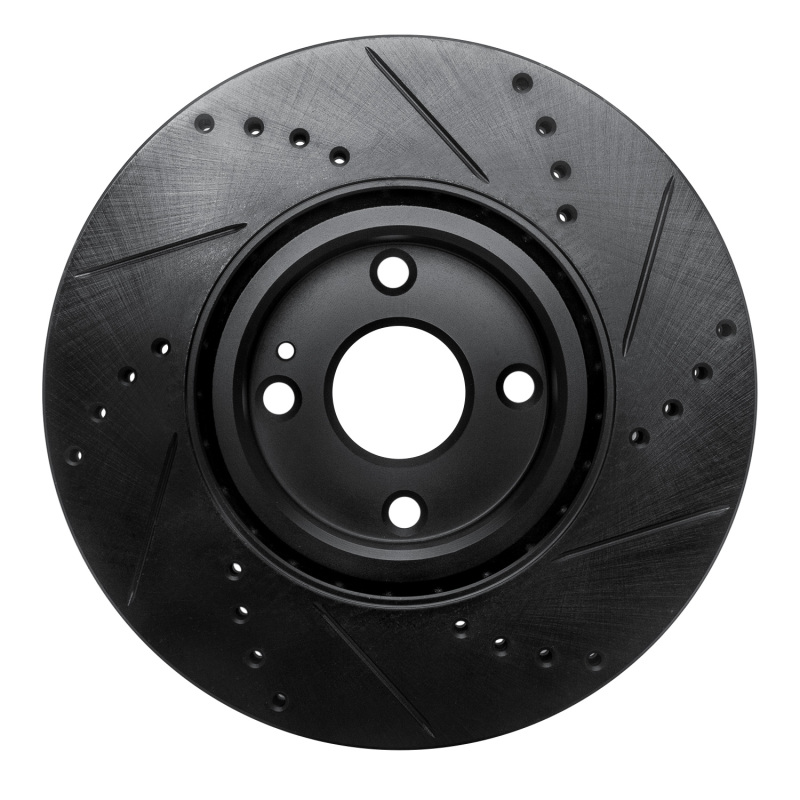 Mazda MX-5 Miata Brake Rotor (1) - Front Left - DFC - Drilled & Slotted - Black - `16-`25