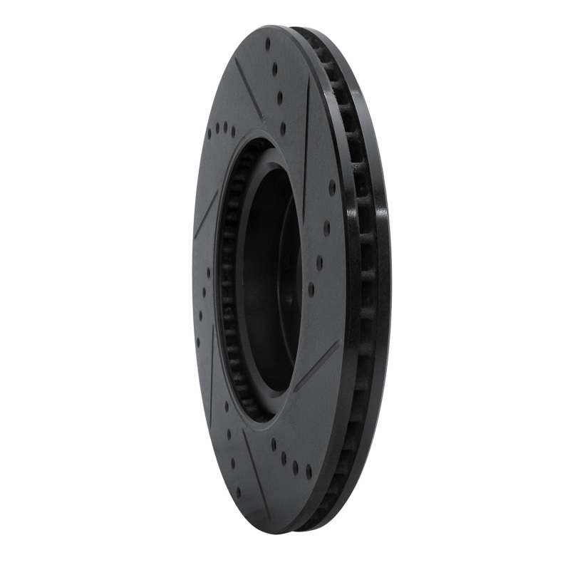 Mazda MX-5 Miata Brake Rotor (1) - Front Left - DFC - Drilled & Slotted - Black - `16-`25