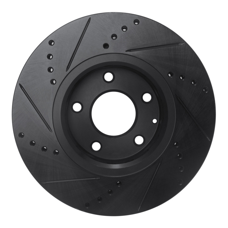 Mazda CX-5 Brake Rotor (1) - Front Right - DFC - Drilled & Slotted - Black - `16-`25
