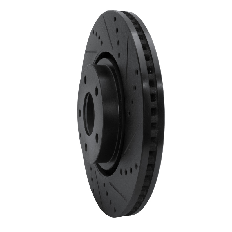 Mazda CX-5 Brake Rotor (1) - Front Right - DFC - Drilled & Slotted - Black - `16-`25