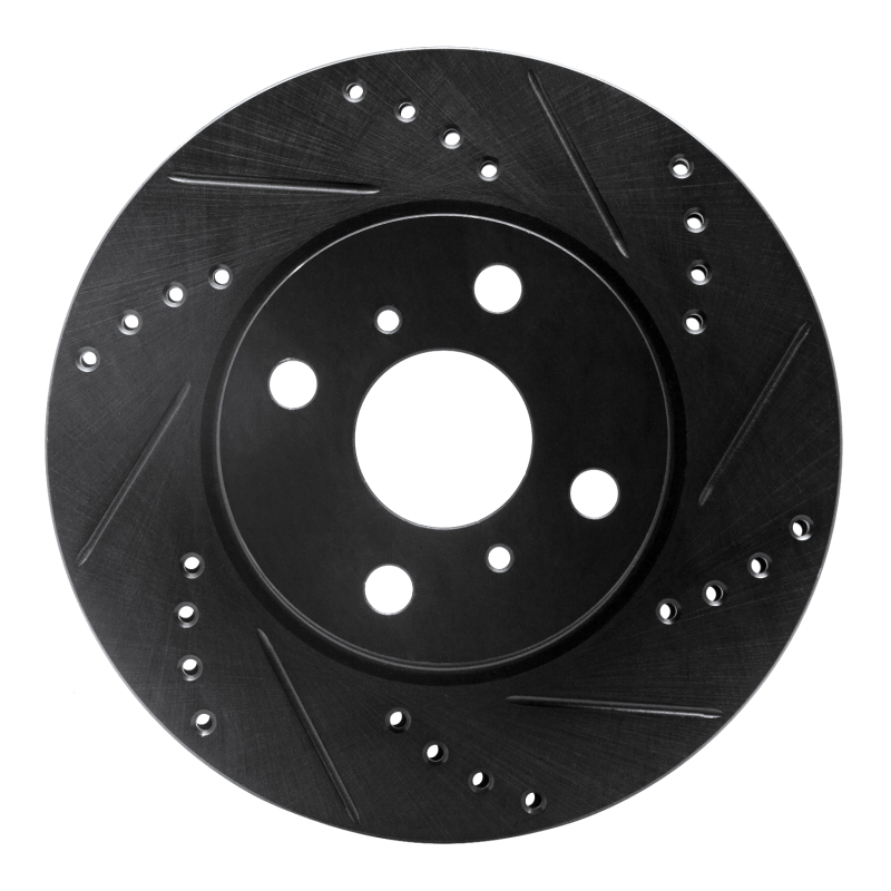 Scion iQ Brake Rotor (1) - Front Right - DFC - Drilled & Slotted - Black - `12-`15