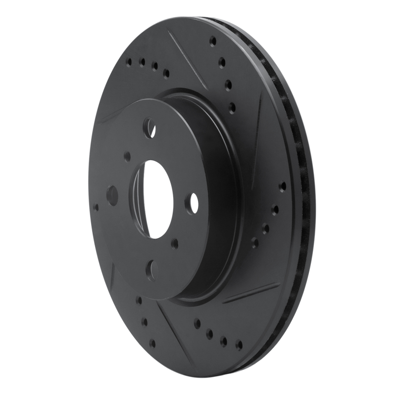 Scion iQ Brake Rotor (1) - Front Right - DFC - Drilled & Slotted - Black - `12-`15