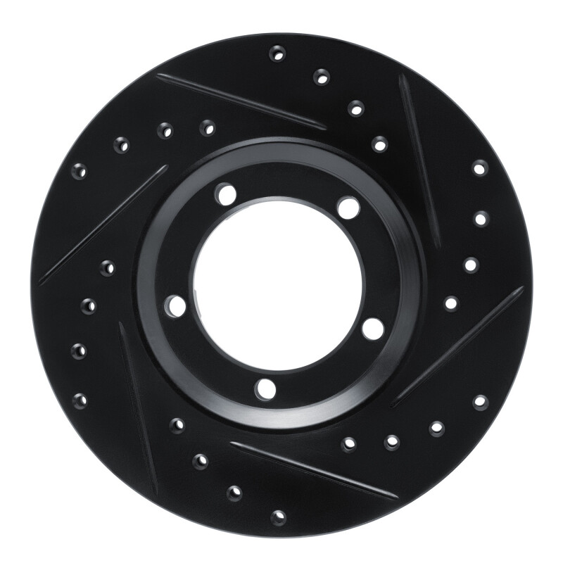 Dodge H100 Brake Rotor (1) - Front Right - DFC - Drilled and Slotted - Black - `03-`05