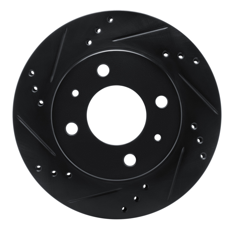Dodge Atos Brake Rotor (1) - Front Left - DFC - Drilled and Slotted - Black - `98-`12