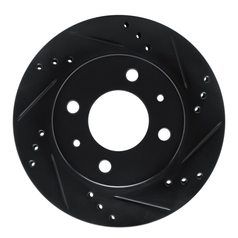 Dodge Atos Brake Rotor (1) - Front Right - DFC - Drilled and Slotted - Black - `98-`12