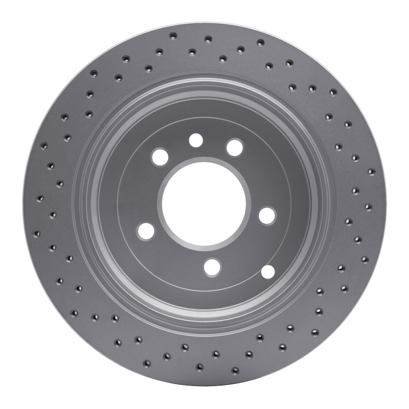 Land Rover LR3 Brake Rotor (1) - Rear Right - DFC - Drilled Geoperformance - `05-`07