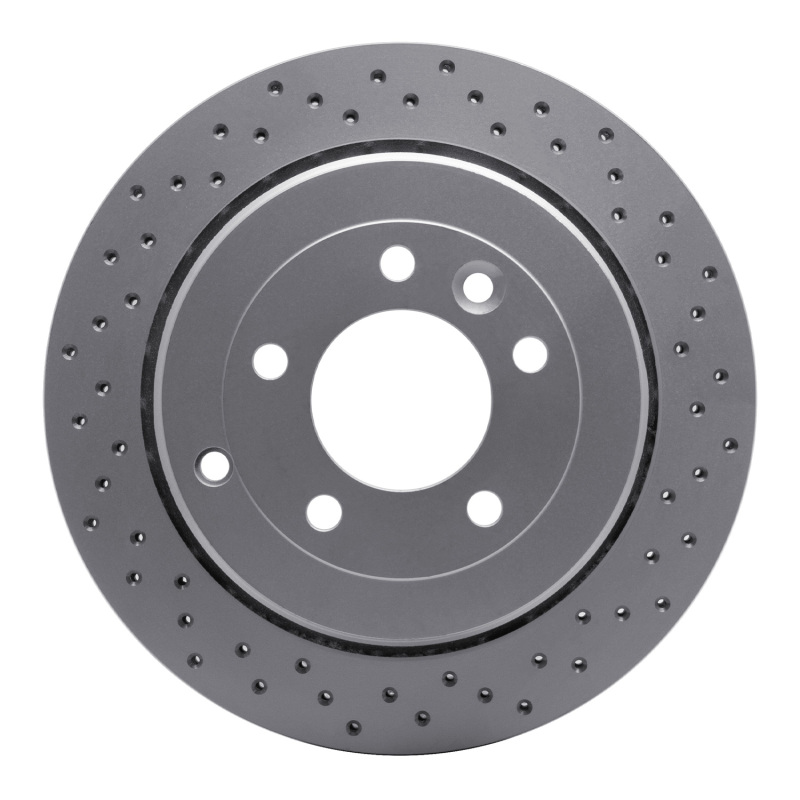 Land Rover LR3 Brake Rotor (1) - Rear Right - DFC - Drilled Geoperformance - `05-`07