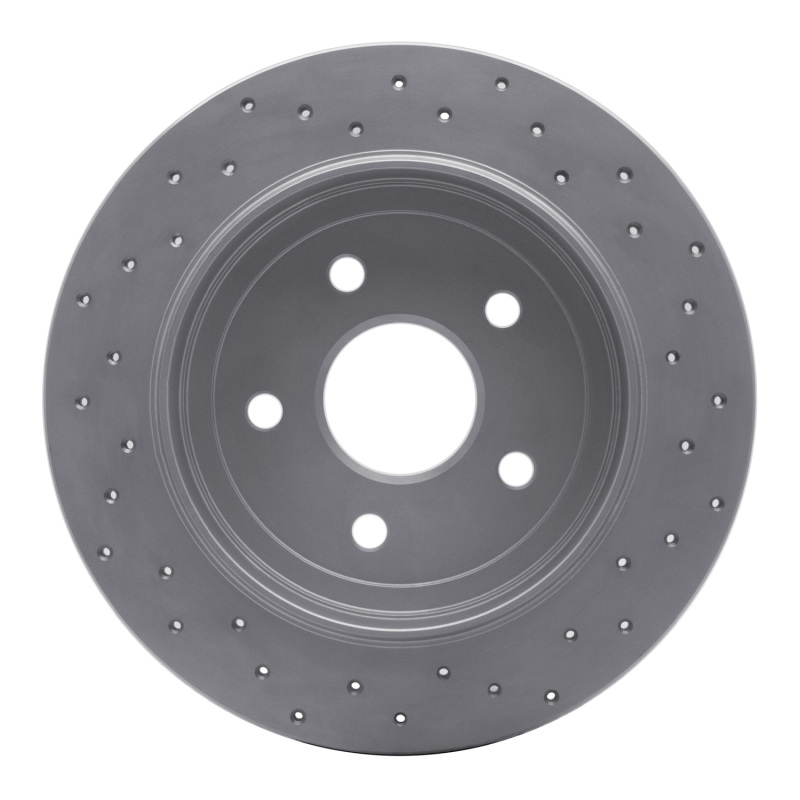 Jeep Commander Brake Rotor (1) - Rear Left - DFC - Drilled Geoperformance - `05-`10