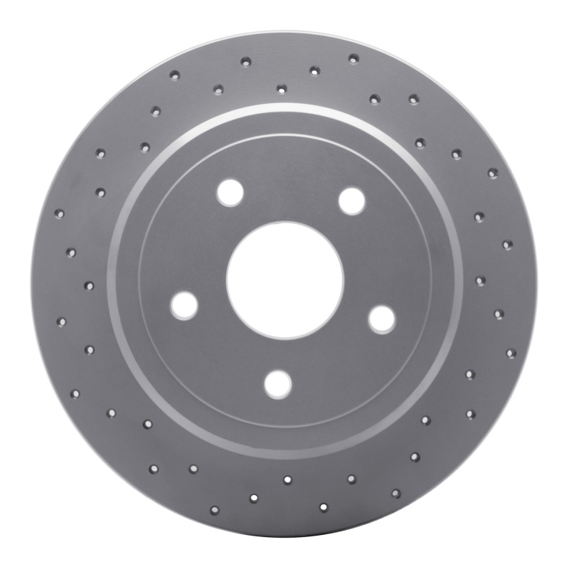 Jeep Commander Brake Rotor (1) - Rear Left - DFC - Drilled Geoperformance - `05-`10
