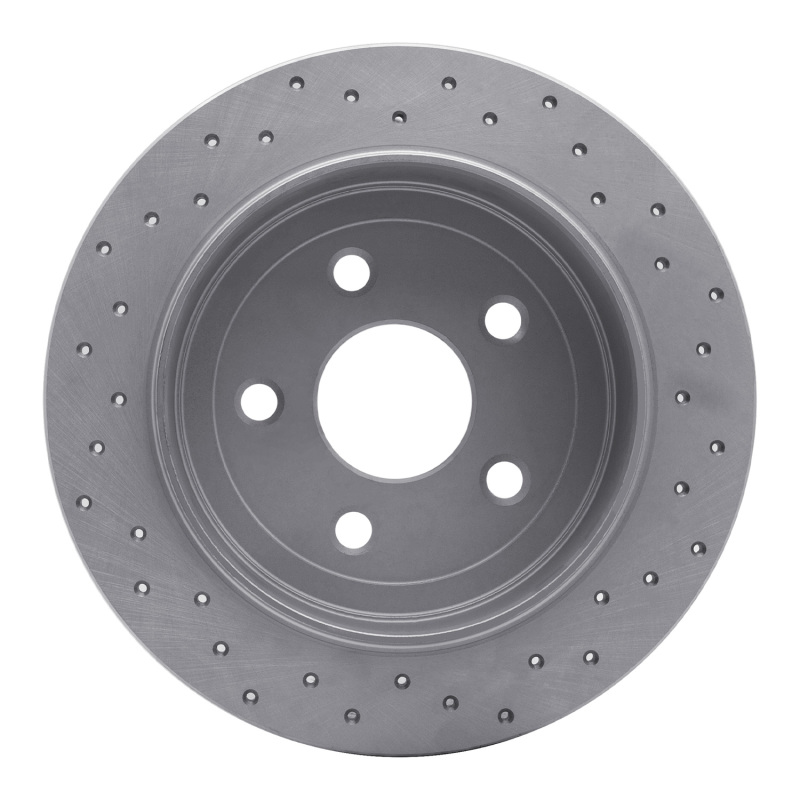 Jeep Wrangler Brake Rotor (1) - Rear Left - DFC - Drilled Geoperformance - `07-`18