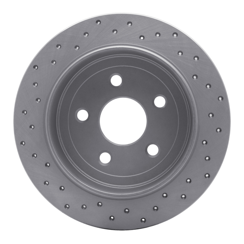 Jeep Wrangler Brake Rotor (1) - Rear Right - DFC - Drilled Geoperformance - `07-`18
