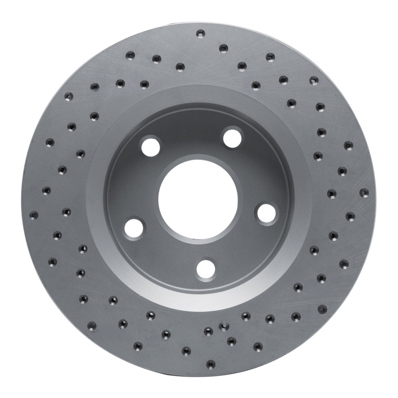 Jeep Wrangler Brake Rotor (1) - Front Left - DFC - Drilled Geoperformance - `07-`18