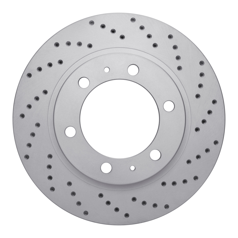 Toyota FJ Cruiser Brake Rotor (1) - Front Right - DFC - Drilled Geoperformance - `03-`23