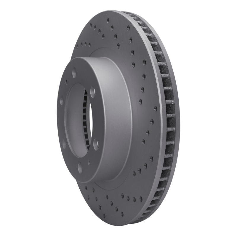 Toyota FJ Cruiser Brake Rotor (1) - Front Right - DFC - Drilled Geoperformance - `03-`23