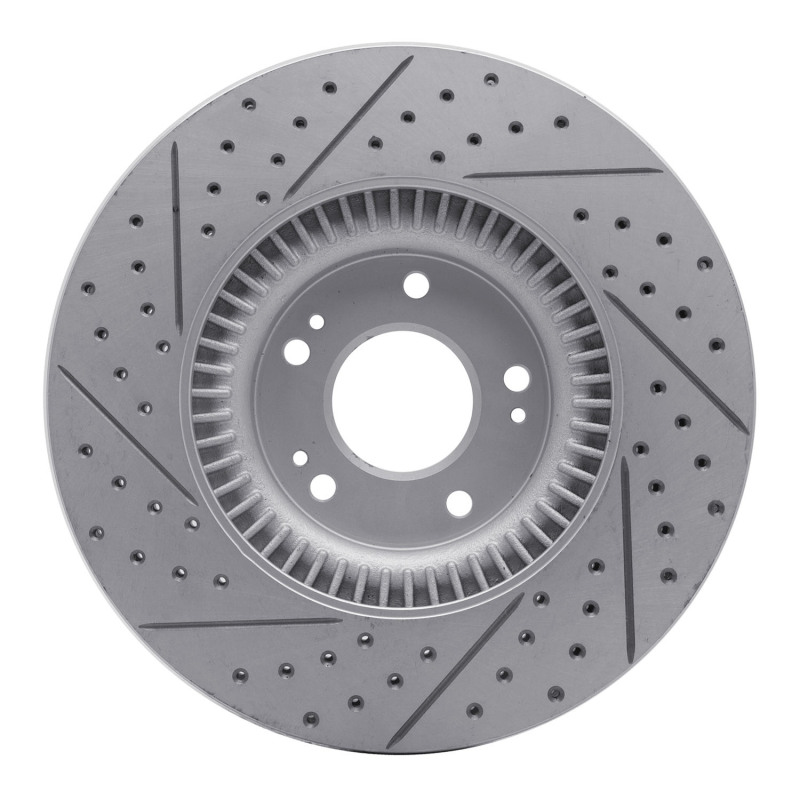 Hyundai Genesis Sedan Brake Rotor (1) - Front Right - DFC - Drilled & Slotted Geoperformance - `09-`14