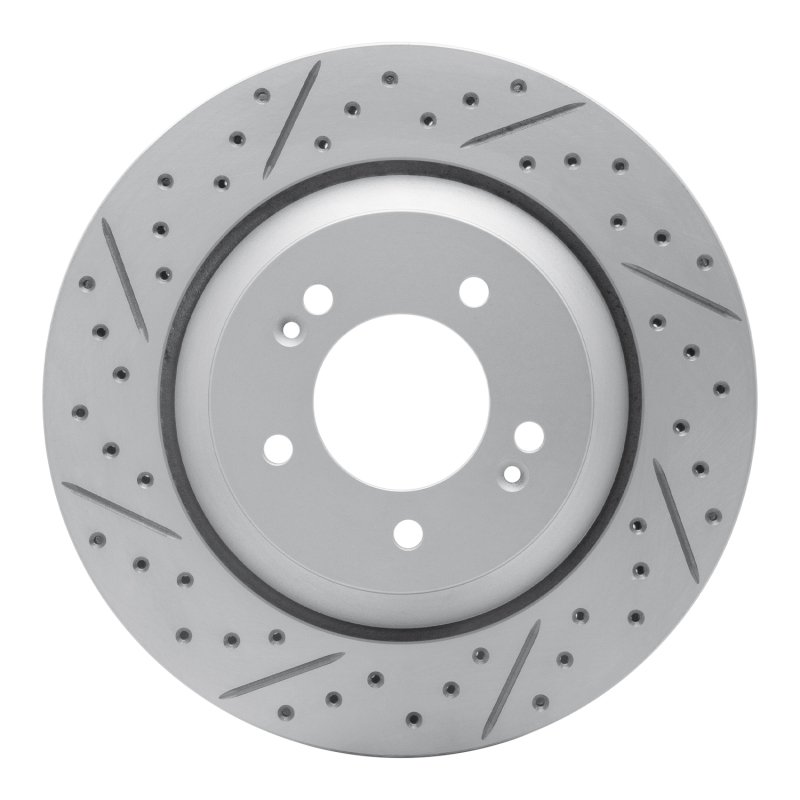 Hyundai Veloster N Brake Rotor (1) - Rear Left - DFC - Drilled & Slotted Geoperformance - `19-`25