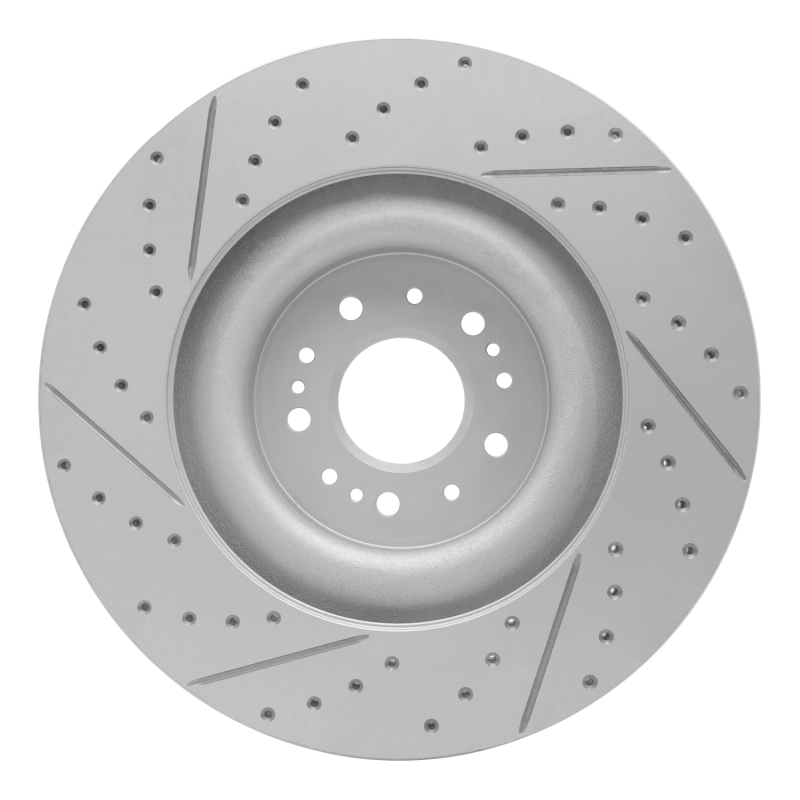 Genesis G90 Brake Rotor (1) - Front Right - DFC - Drilled & Slotted Geoperformance - `17-`22