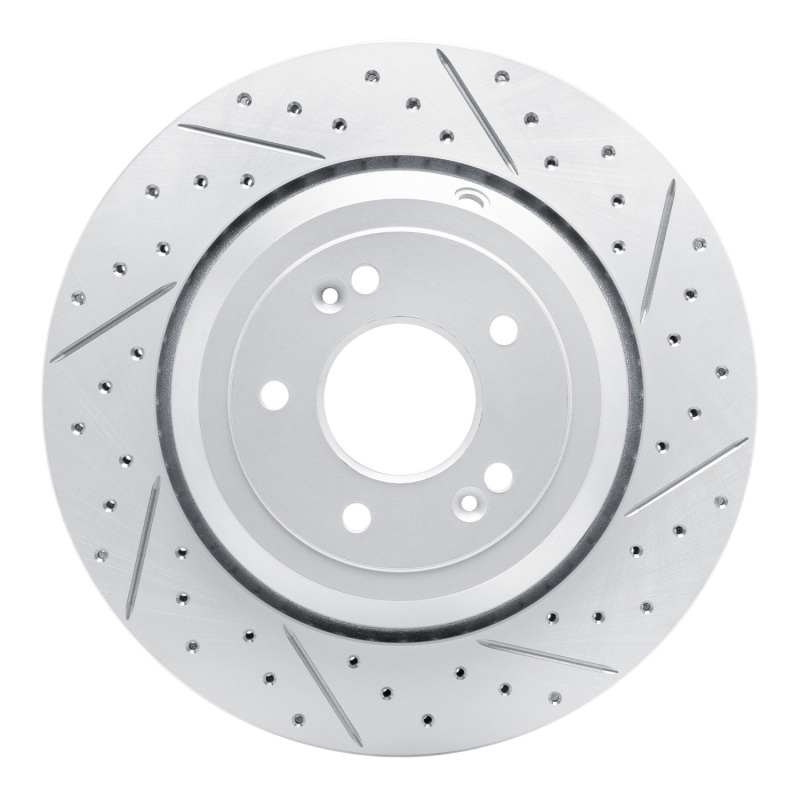 Genesis G90 Brake Rotor (1) - Rear Right - DFC - Geoperformance Drilled & Slotted - `17-`19